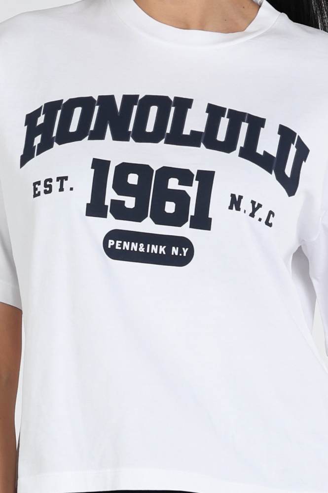 Penn & Ink S26F1814 T-shirt korte mouw Blauw