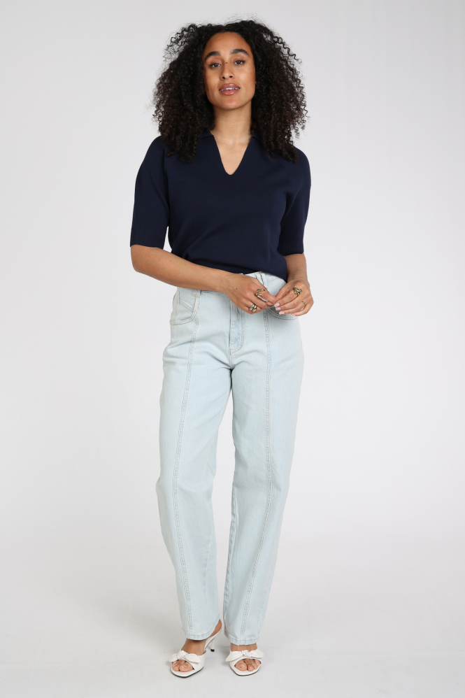 Yaya 01-000569-603 T-shirt korte mouw Blauw