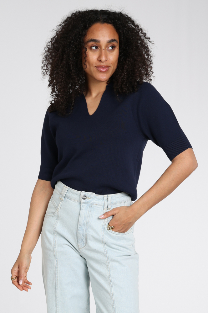 Yaya 01-000569-603 T-shirt korte mouw Blauw