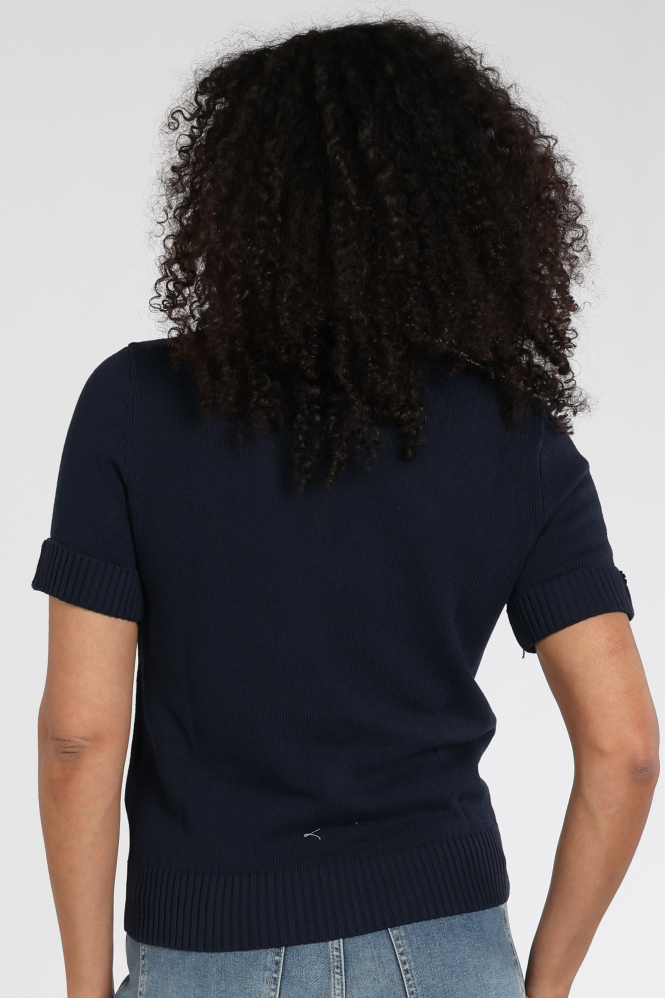 Yaya 01-000574-603 T-shirt korte mouw Blauw