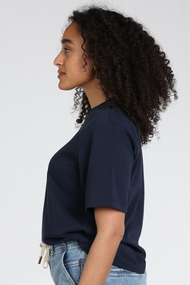 Yaya 01-719087-603 T-shirt korte mouw Blauw