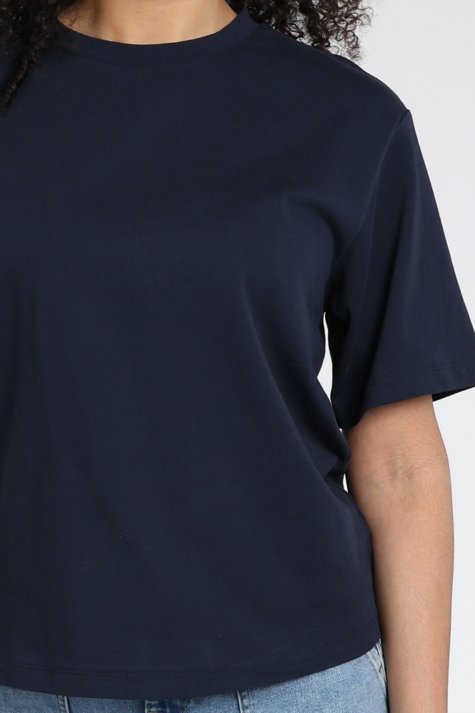 Yaya 01-719087-603 T-shirt korte mouw Blauw
