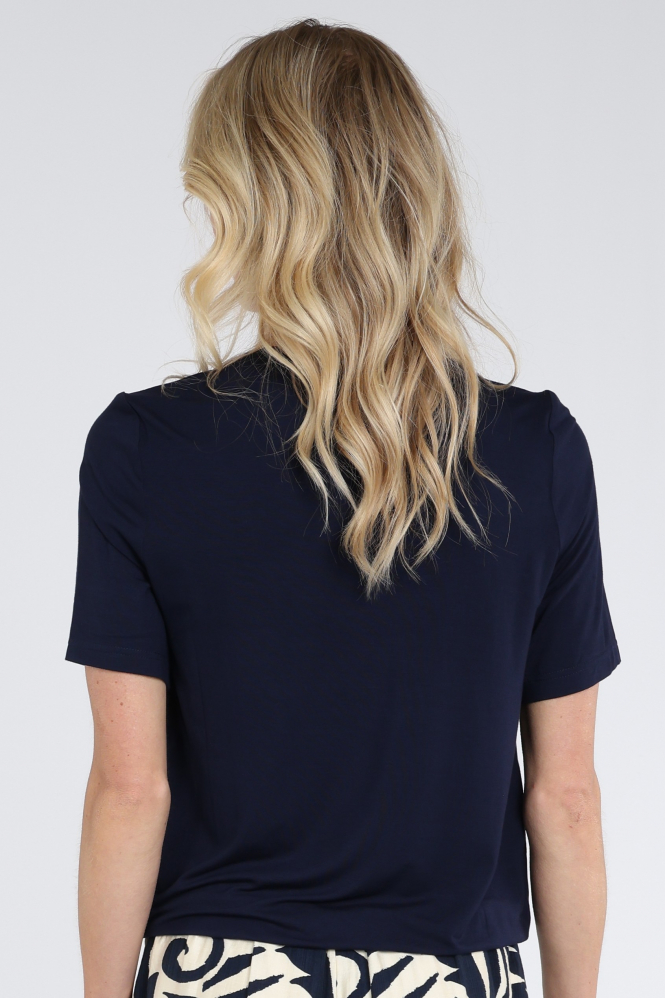 Geisha 63014-10 T-shirt korte mouw Blauw