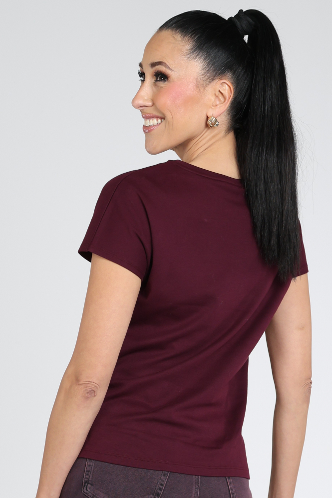 Marc Cain BC 48.73 J73 T-shirt korte mouw Rood