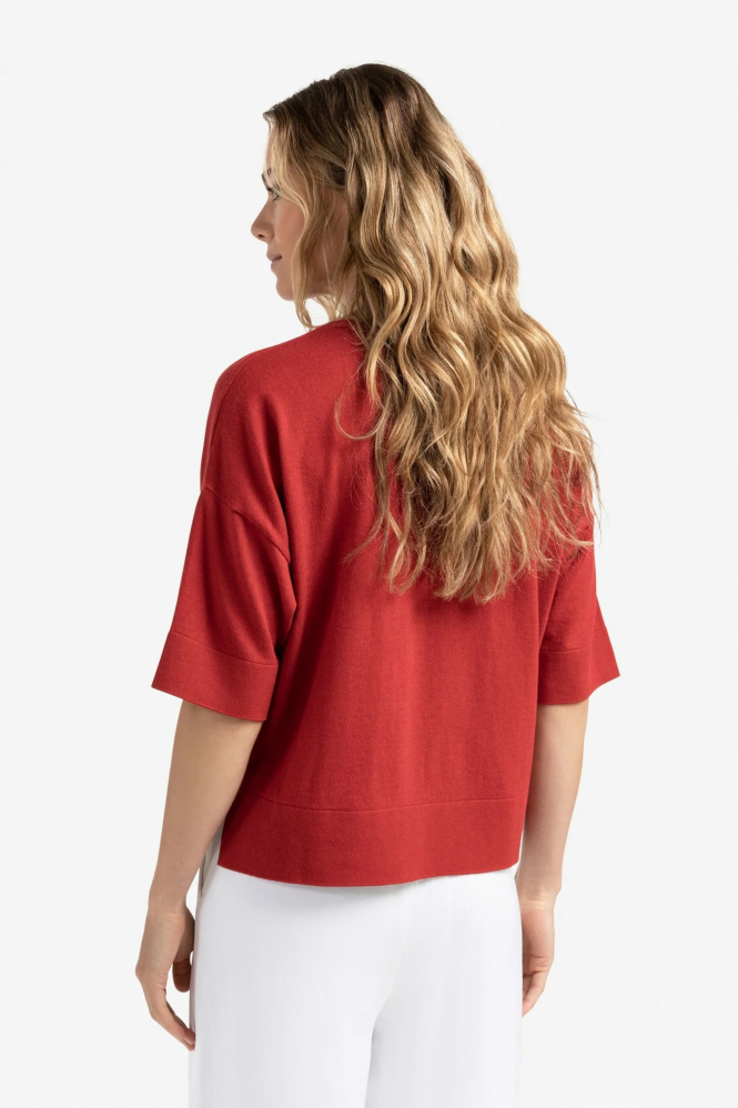 Yaya 01-000454-507 T-shirt korte mouw Rood