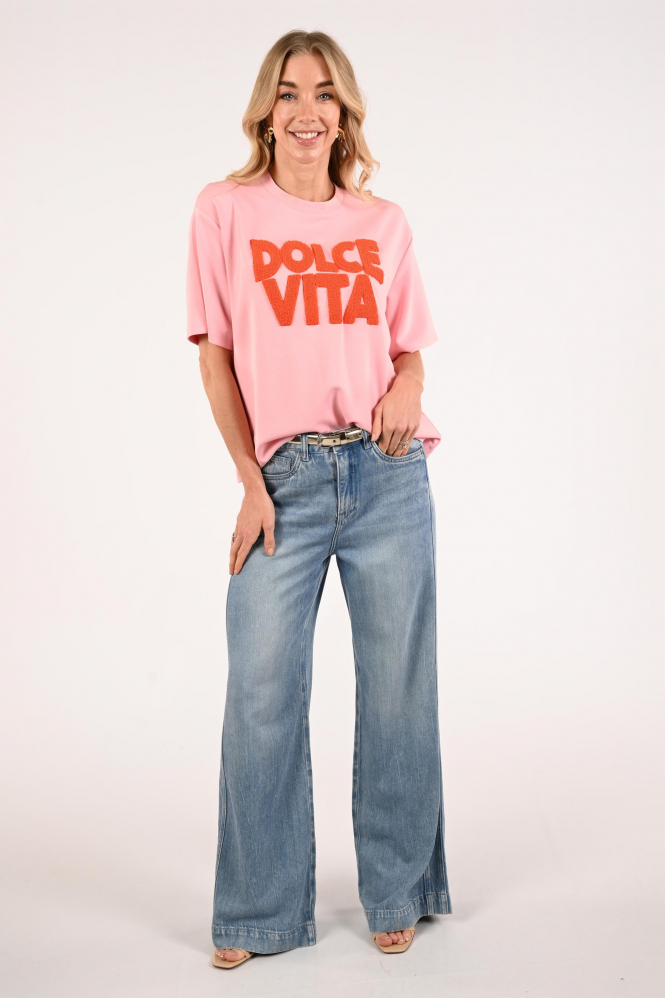 Geisha 62090-41 T-shirt korte mouw Roze