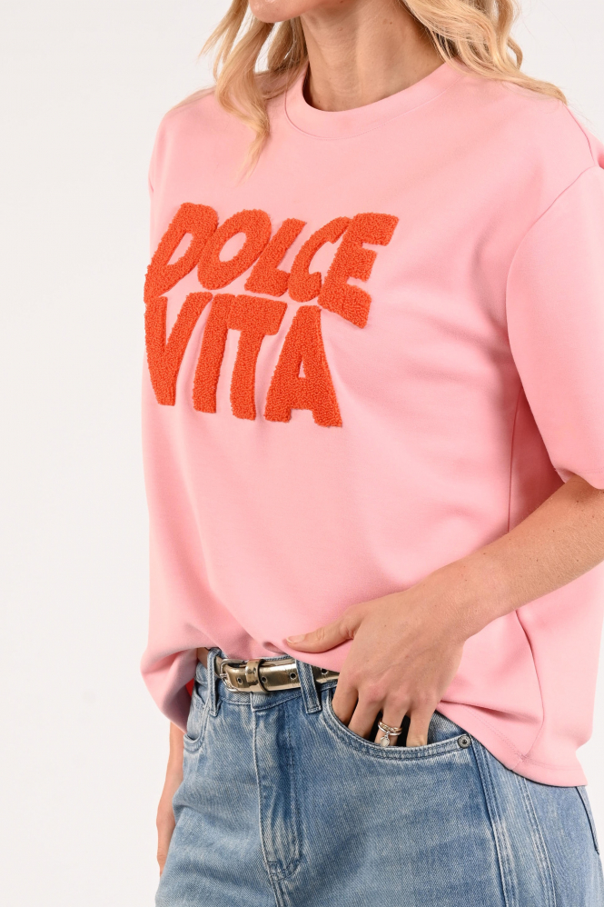 Geisha 62090-41 T-shirt korte mouw Roze