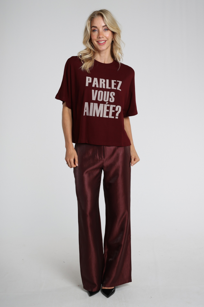 Aimée the label Elara Shirt T-shirt korte mouw Roze