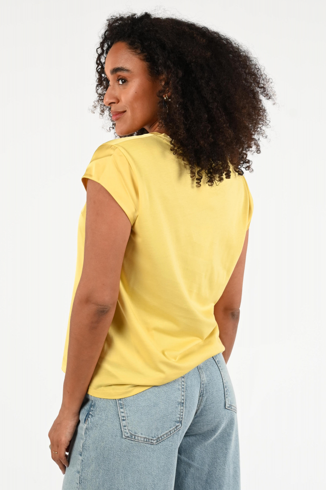 Monari 408809 T-shirt korte mouw Geel