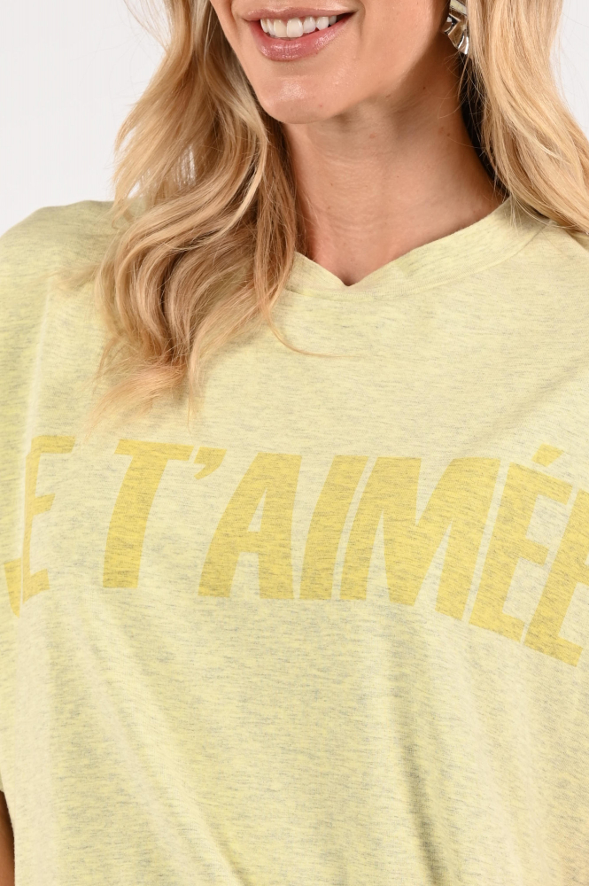 Aimée the label benjamin T-shirt korte mouw Geel