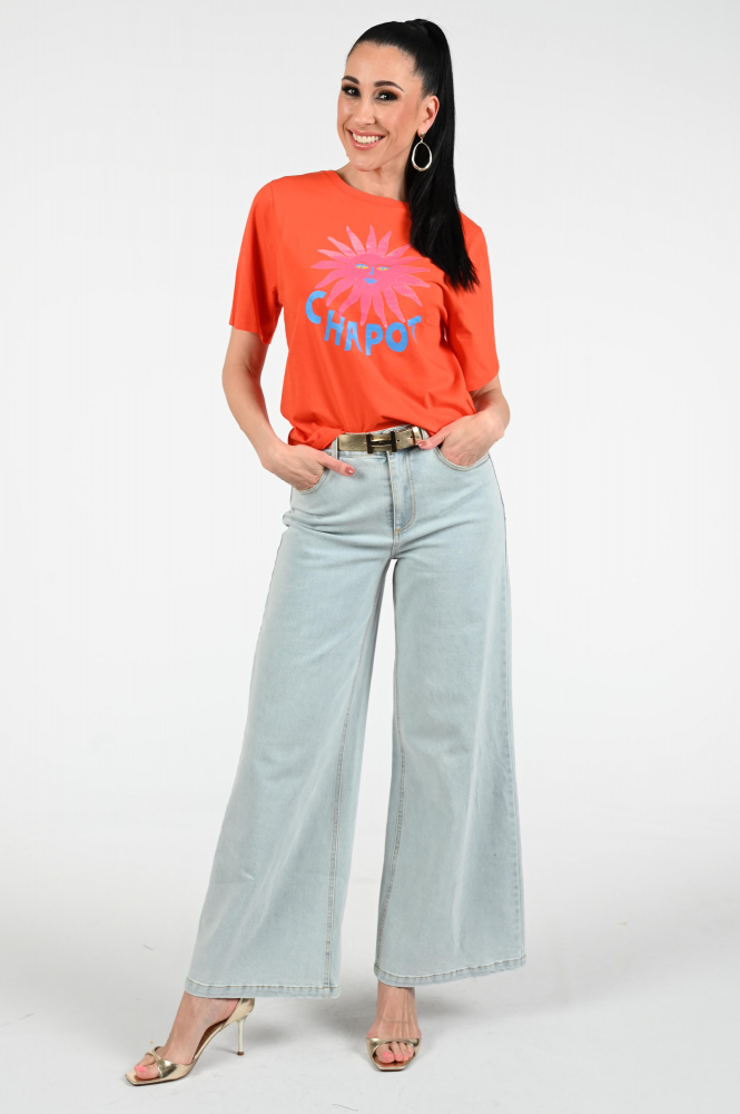 Fabienne Chapot Fay T-shirt T-shirt korte mouw Oranje