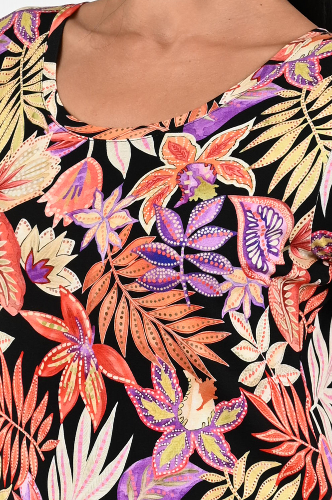 Geisha 52134-60 kate T-shirt korte mouw Zwart