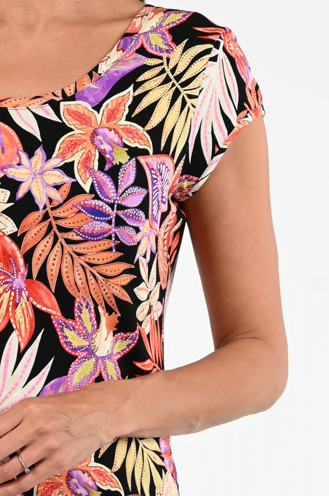 Geisha 52134-60 kate T-shirt korte mouw Zwart