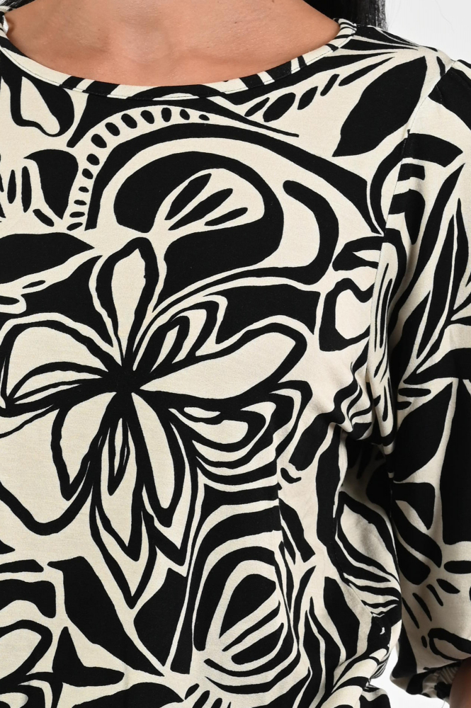 Geisha 52449-60 T-shirt korte mouw Zwart