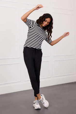 L.O.E.S. by Studio Anneloes Luna stripe ssl pull Zwart