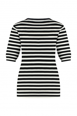 L.O.E.S. by Studio Anneloes Luna stripe ssl pull Zwart