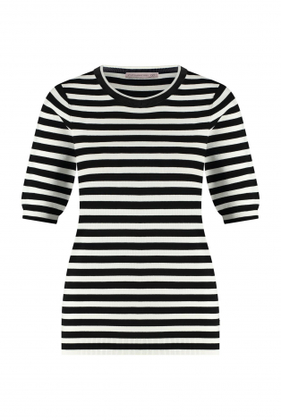 L.O.E.S. by Studio Anneloes Luna stripe ssl pull Zwart