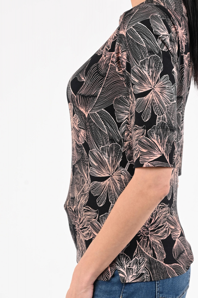 Marc Cain AC 48.45 J12 T-shirt korte mouw Zwart