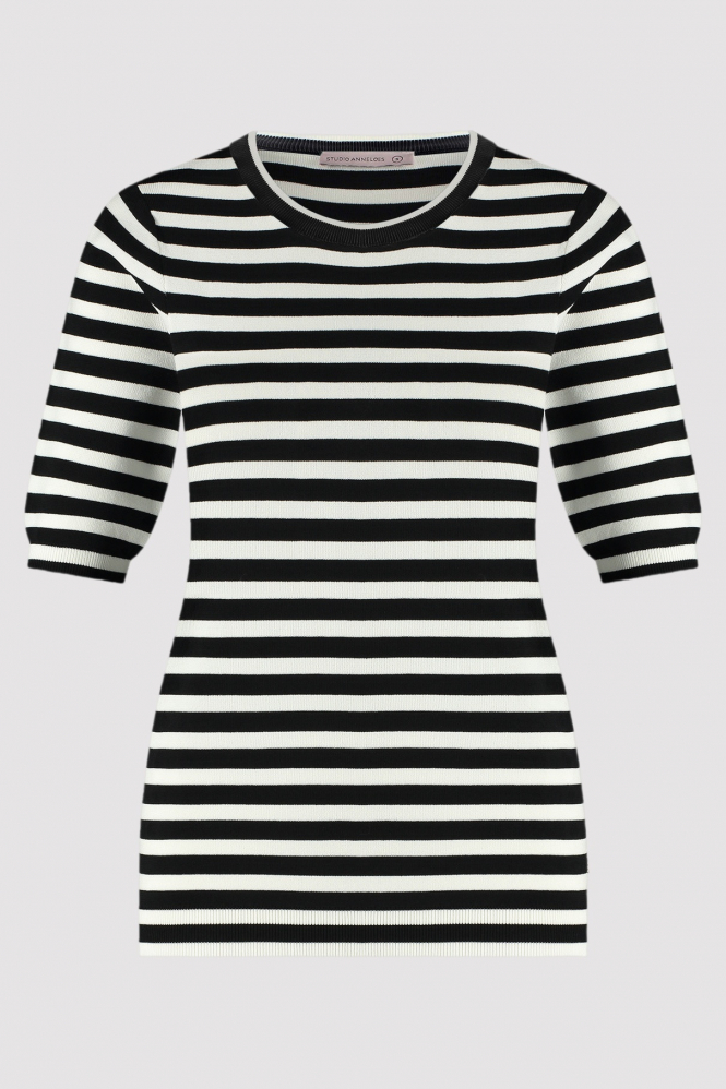 Studio Anneloes 91510 luna T-shirt korte mouw Zwart