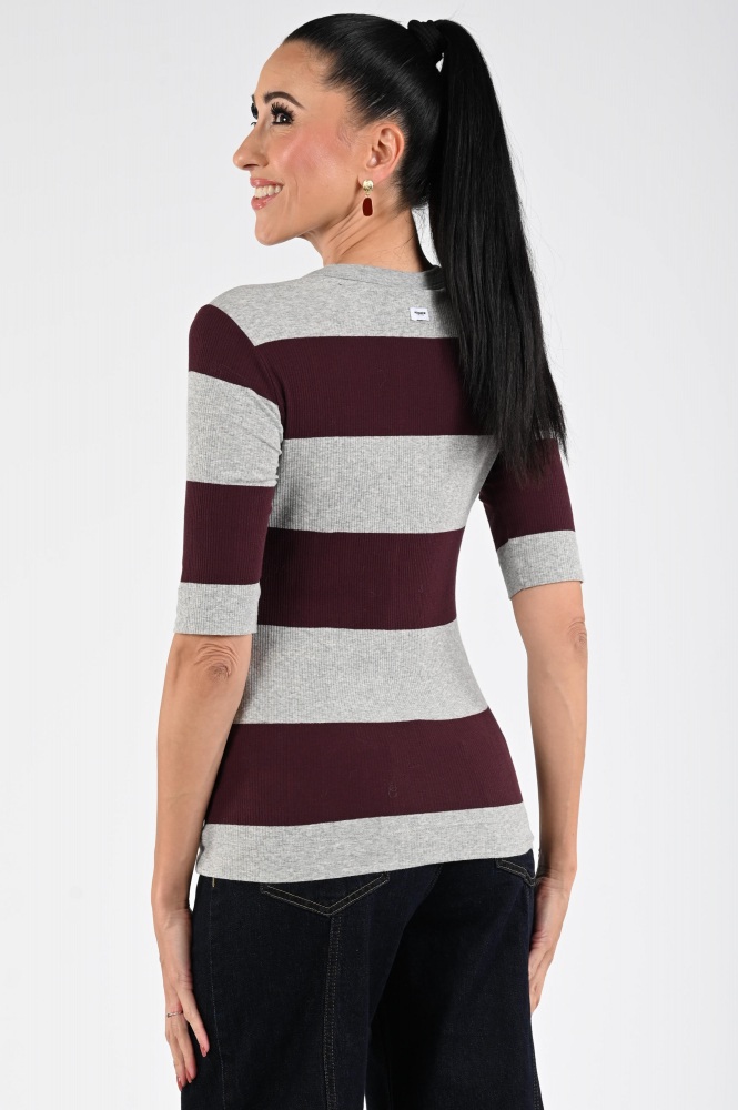 Penn & Ink W25F1719-STM T-shirt korte mouw Grijs