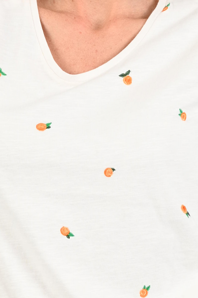 Fabienne Chapot Phil Round T-shirt korte mouw Wit