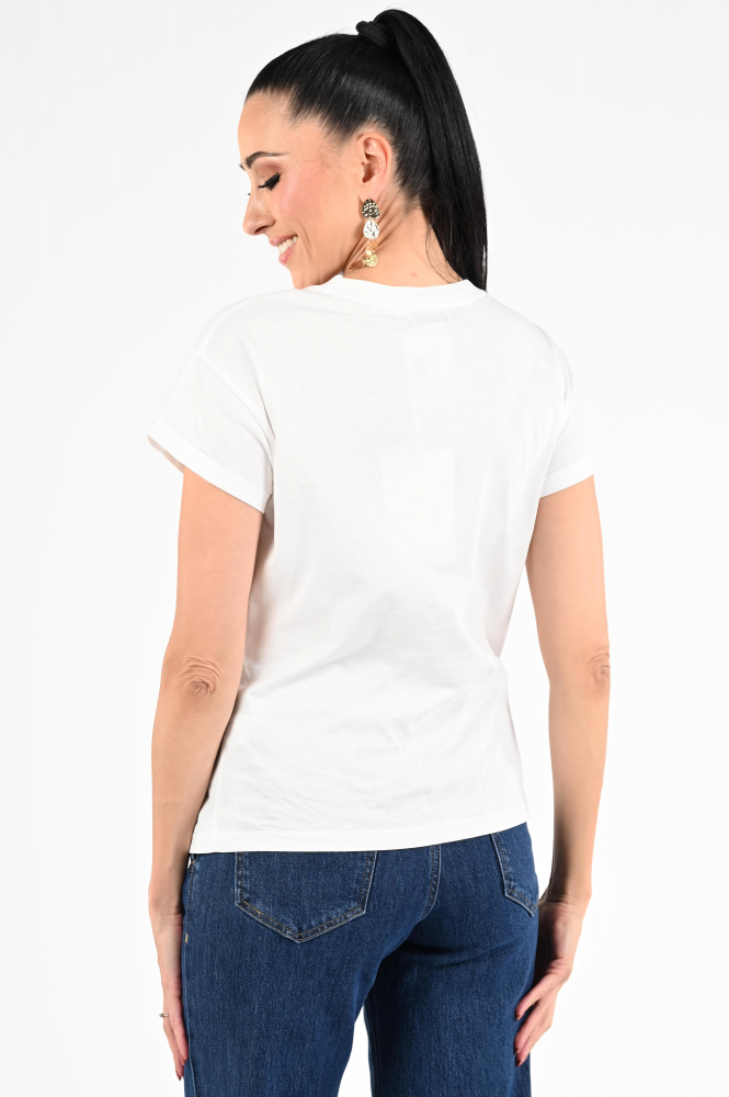 Nukus NKF04008 T-shirt korte mouw Beige