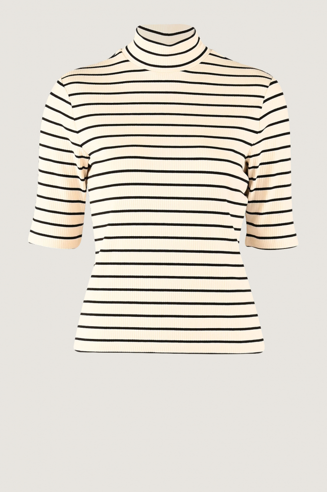 Oui 89015 T-shirt korte mouw Beige