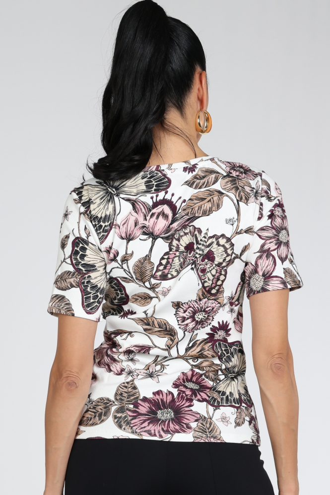 Monari 809767 T-shirt korte mouw Beige
