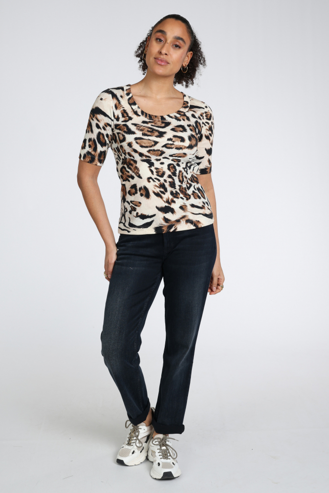 Zaida 346850 T-shirt korte mouw Bruin