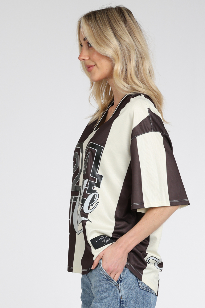 Haute L'Amitié HL10533 T-shirt korte mouw Bruin