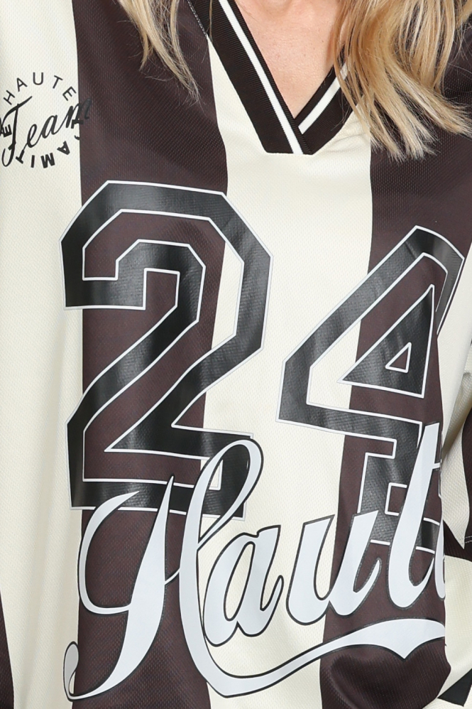 Haute L'Amitié HL10533 T-shirt korte mouw Bruin