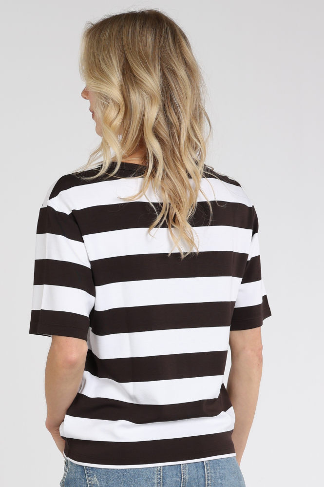 Monari 410575 T-shirt korte mouw Bruin