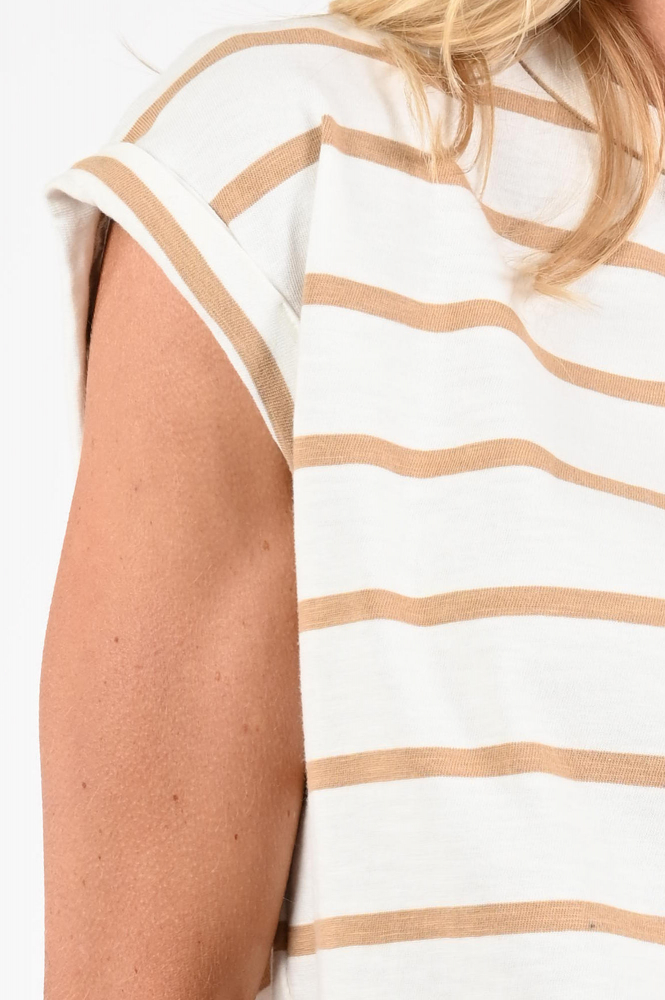 By-Bar 26211022 T-shirt korte mouw Beige