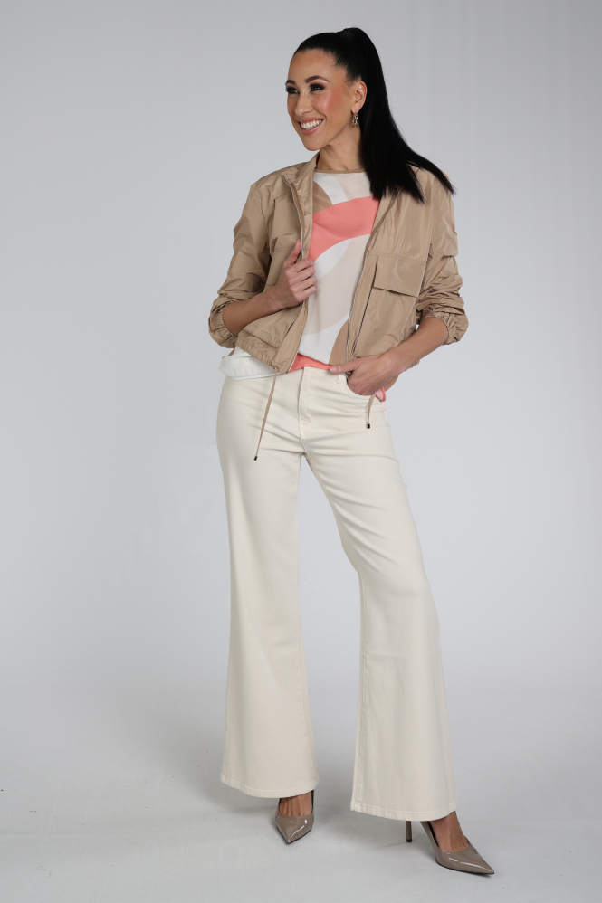 Frank walder 716427 T-shirt korte mouw Beige