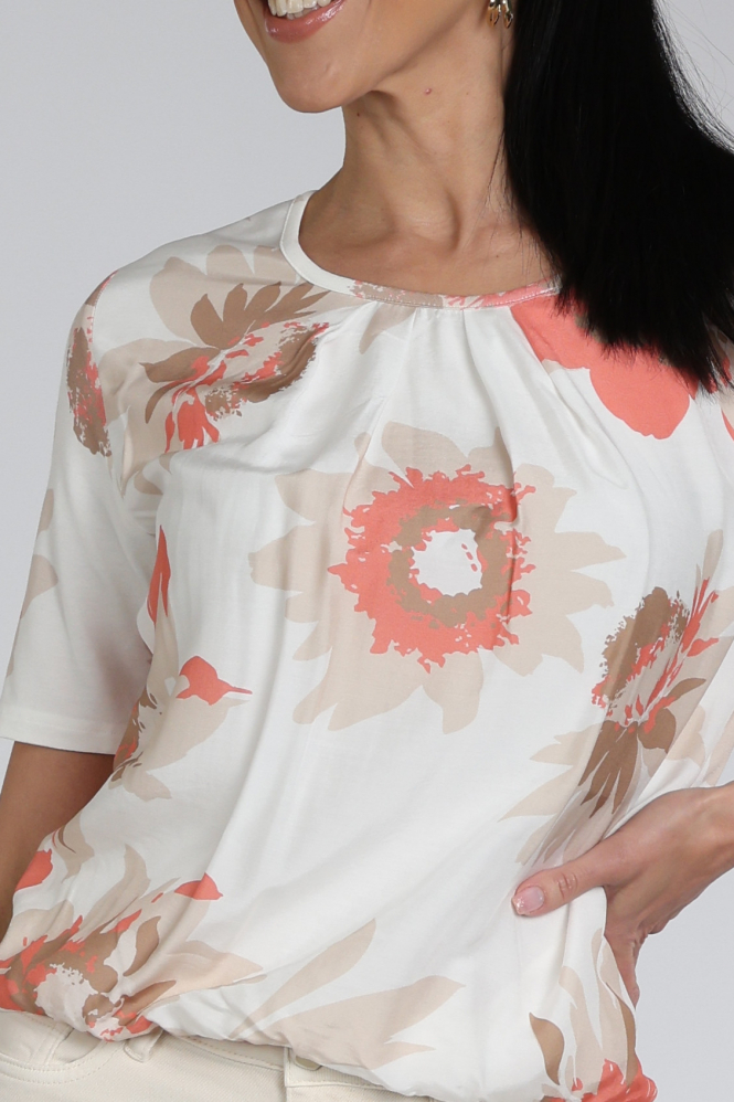 Frank walder 716422 T-shirt korte mouw Beige