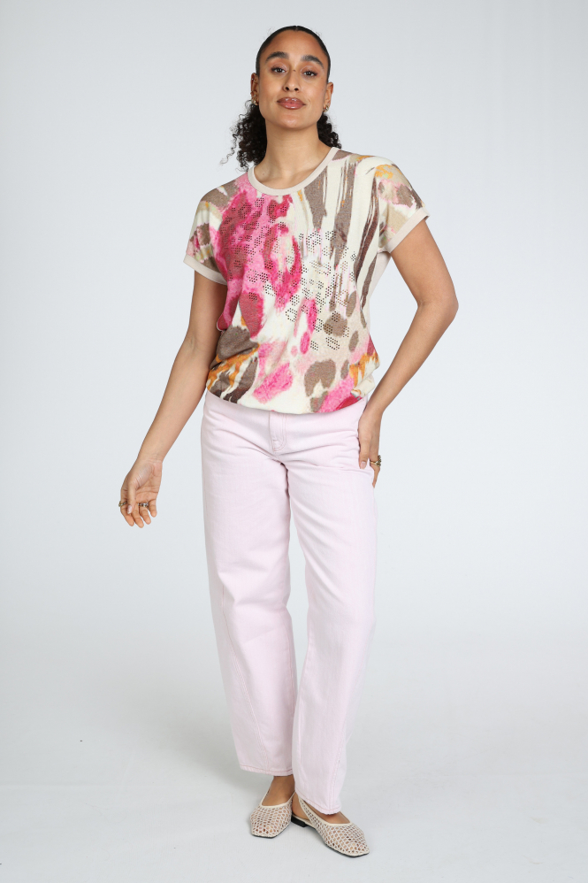 Roberto sarto 611115 T-shirt korte mouw Beige