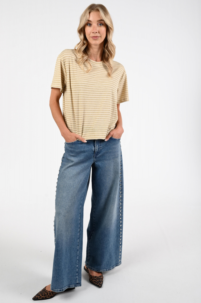 Nukus NKF04006 T-shirt korte mouw Beige