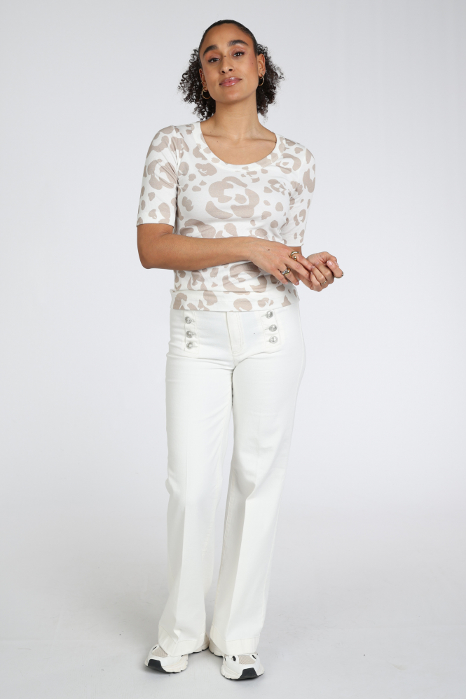 Zaida 346850 T-shirt korte mouw Beige