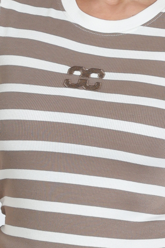 Co'couture 43015 T-shirt korte mouw Bruin