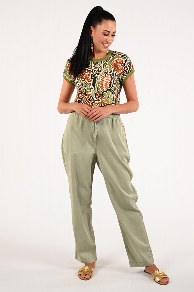 Geisha 42053-60 Sarah T-shirt korte mouw Groen