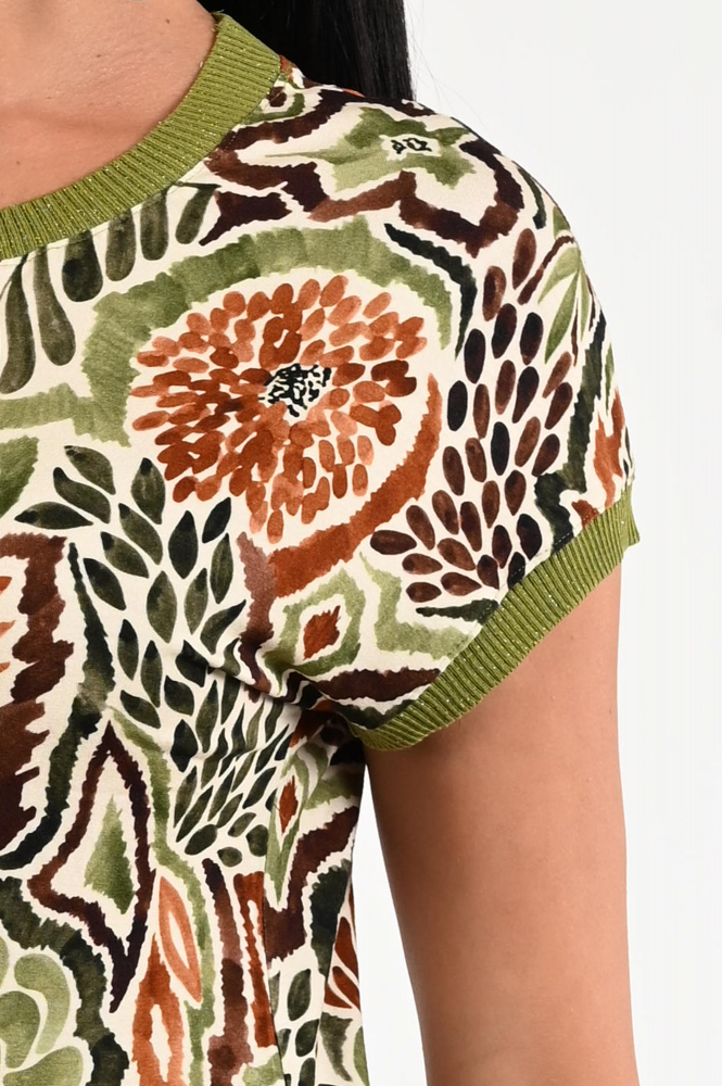 Geisha 42053-60 Sarah T-shirt korte mouw Groen