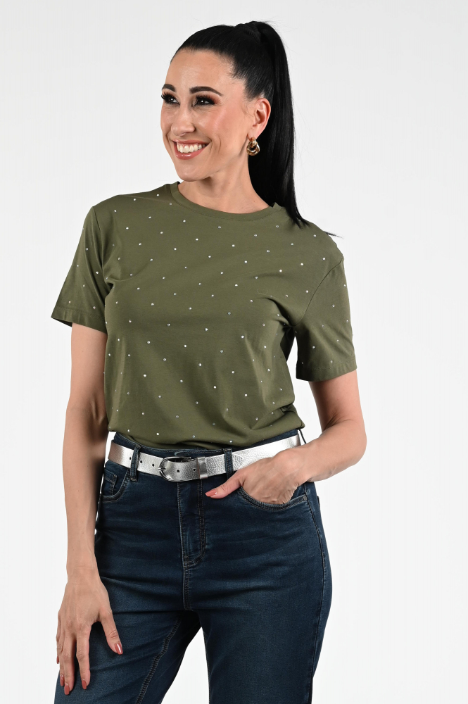 Geisha 52562-47 T-shirt korte mouw Groen