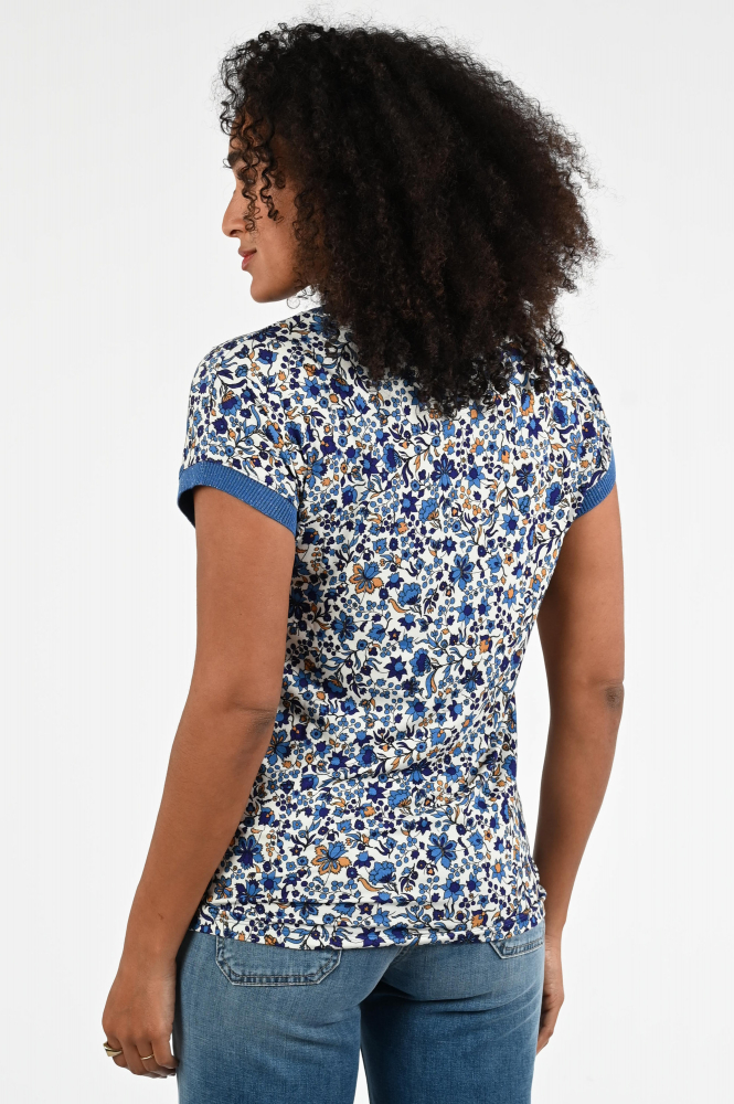 Geisha 52094-60 T-shirt korte mouw Blauw