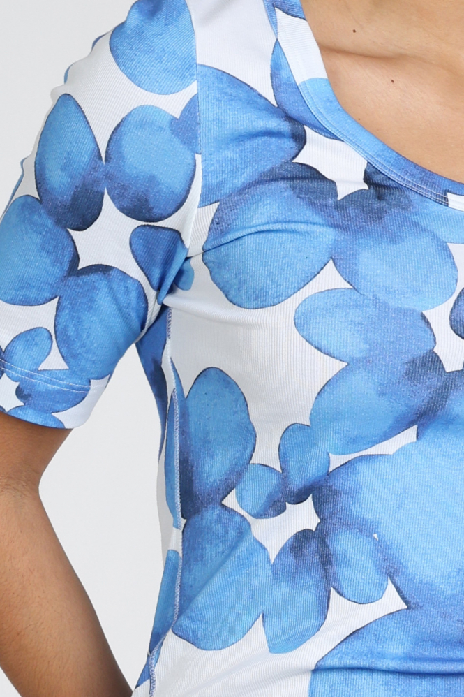 Zaida 346850 T-shirt korte mouw Blauw