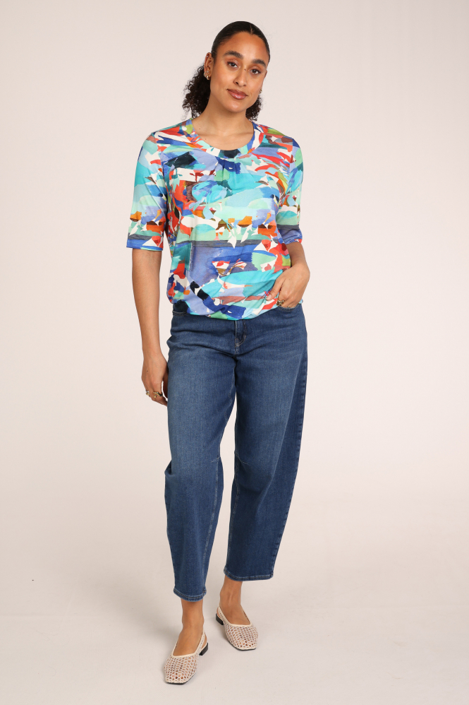 Roberto sarto 611128 T-shirt korte mouw Blauw