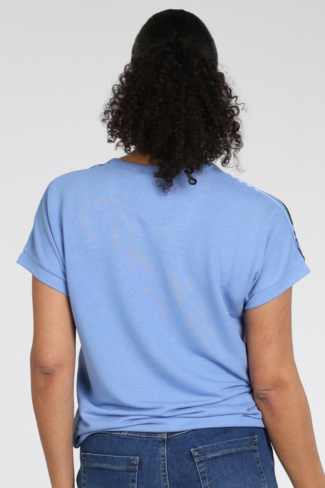 Roberto sarto 611115 T-shirt korte mouw Blauw