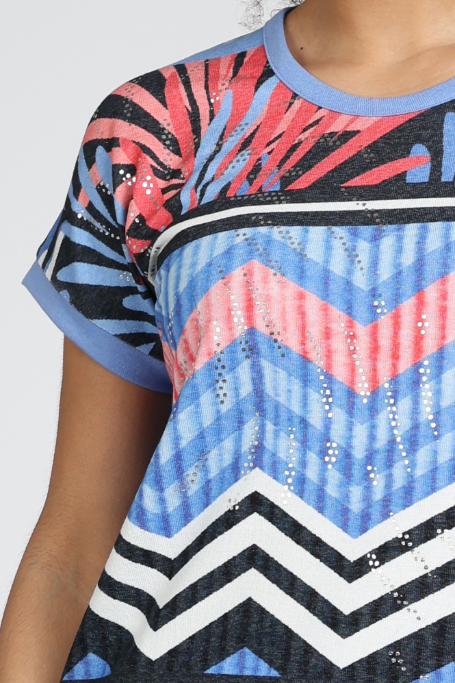 Roberto sarto 611115 T-shirt korte mouw Blauw