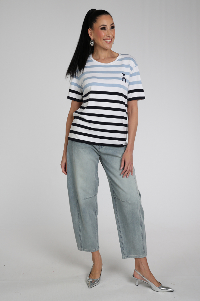 Monari 410626 T-shirt korte mouw Blauw