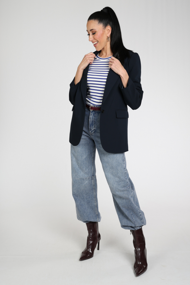 Marc Cain AR 48.09 J90 T-shirt korte mouw Blauw