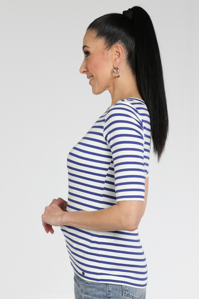 Marc Cain AR 48.09 J90 T-shirt korte mouw Blauw